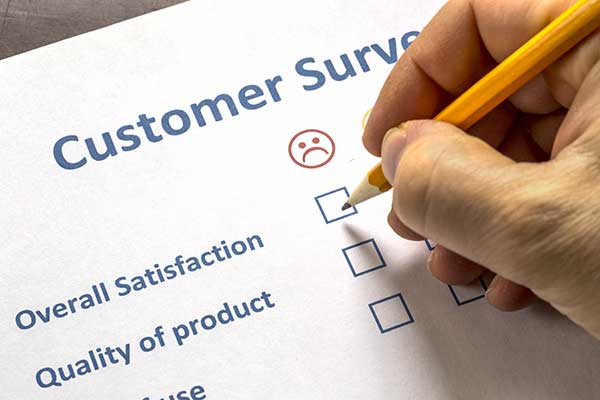 Person filling out a form