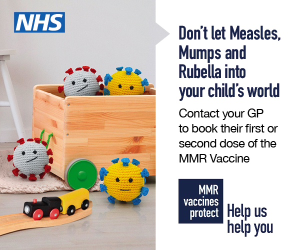 Don't let Measles, Mumps and Rubella into your child's world. Contact your GP to book their first or second dose of the MMR vaccine